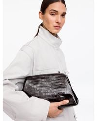 ARKET - Croco-Embossed Clutch - Lyst