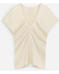 ARKET - Draped Satin Top - Lyst