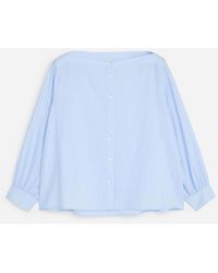 ARKET - Boat-Neck Cotton Blouse - Lyst