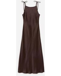 ARKET - Crushed Satin Slip Dress - Lyst