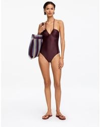 ARKET - Shiny Halterneck Swimsuit - Lyst