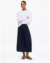 ARKET - Seersucker Midi Skirt - Lyst