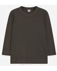 ARKET - Slim Crop-Sleeve Rib T-Shirt - Lyst