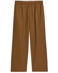 ARKET - Wide Wool-blend Trousers - Lyst