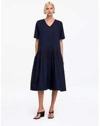 ARKET - V-Neck Midi Dress - Lyst