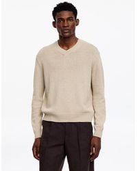 ARKET - Linen Cotton V-Neck Jumper - Lyst