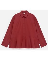 ARKET - Cotton Peplum Blouse - Lyst