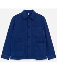 ARKET - Overdyed Twill Overshirt - Lyst