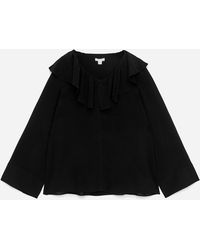 ARKET - Frill-Collar Blouse - Lyst