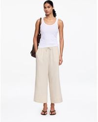 ARKET - Cropped Linen Trousers - Lyst