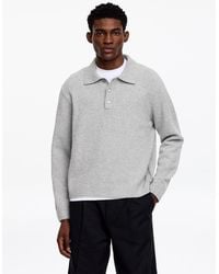 ARKET - Knitted Cotton Blend Polo Shirt - Lyst