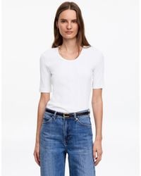 ARKET - Rib T-Shirt - Lyst
