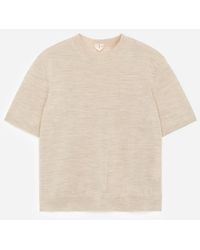 ARKET - Knitted Merino Wool T-Shirt - Lyst