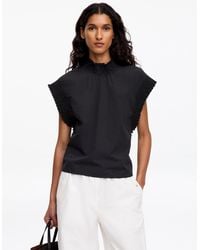 ARKET - Smocked Cotton Poplin Top - Lyst