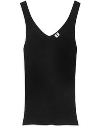 Black Arket Femme Vêtements Tops & T-shirts Tops Tank tops Lyocell Tank Top 