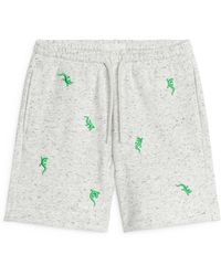 ARKET - Embroidered Jersey Shorts - Lyst