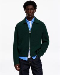 ARKET - Wool Cotton Zip Cardigan - Lyst
