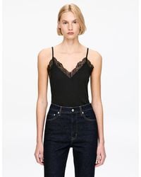 ARKET - Lace-Detail Strap Top - Lyst
