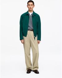 ARKET - Wide Cotton Linen Trousers - Lyst