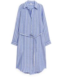 ARKET - Linen Shirt Dress - Lyst