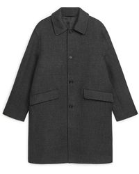 ARKET Straight-fit Wool Coat - Grey