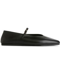 ARKET - Leather Mary Jane Flats - Lyst