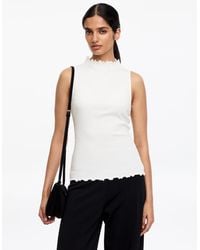 ARKET - Mock-Neck Ribbed Top - Lyst