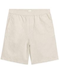 ARKET - Cotton-linen Drawstring Shorts - Lyst