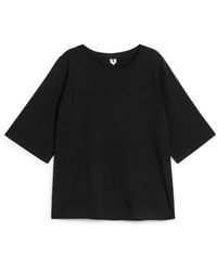 ARKET - Drapy Cotton T-shirt - Lyst