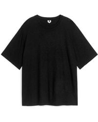 ARKET - Oversized Linen-blend T-shirt - Lyst
