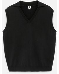 ARKET - Knitted V-Neck Vest - Lyst