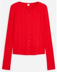 ARKET - Ribbed Button-Front Top - Lyst
