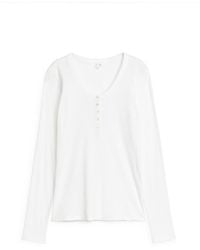 ARKET - Ribbed Boat Neck Top - Lyst