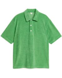 ARKET - Cotton Towelling Polo Shirt - Lyst