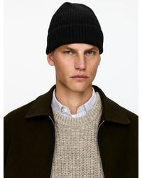 ARKET - Rib-Knit Wool-Blend Beanie - Lyst