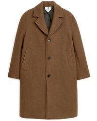 ARKET - Single-breasted Wool-blend Coat - Lyst