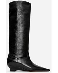 ARKET - Glossy Leather Boots - Lyst
