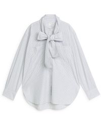 ARKET - Cotton Bow Shirt - Lyst