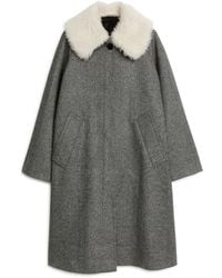 ARKET - Wool Collar Coat - Lyst