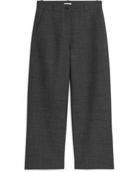 ARKET - Relaxed Wool Blend Trousers - Lyst