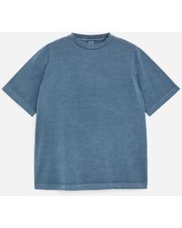 ARKET - Garment-Dyed Interlock T-Shirt - Lyst