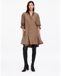 ARKET - Cotton Peplum Shirt Dress - Lyst