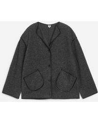 ARKET - Boiled Wool-Cotton Jacket - Lyst