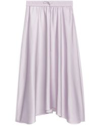 ARKET Satin Midi Skirt - Purple