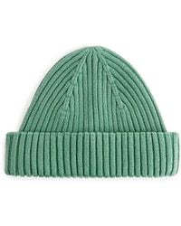 ARKET - Ribbed Cotton Beanie - Lyst