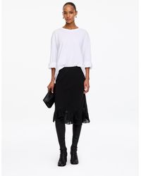 ARKET - Frill-Hem Midi Skirt - Lyst