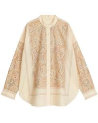 ARKET - Hemdbluse Aus Baumwolle Mit Paisleyprint - Lyst