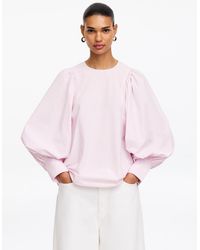 ARKET - Volume-Sleeve Cotton Blouse - Lyst