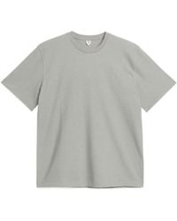 ARKET Bouclé Jersey T-shirt - Grey