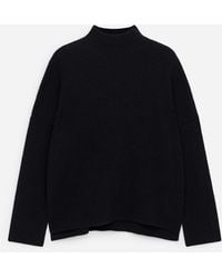 ARKET - Wool Cotton Funnel-Neck Jumper - Lyst